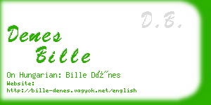 denes bille business card